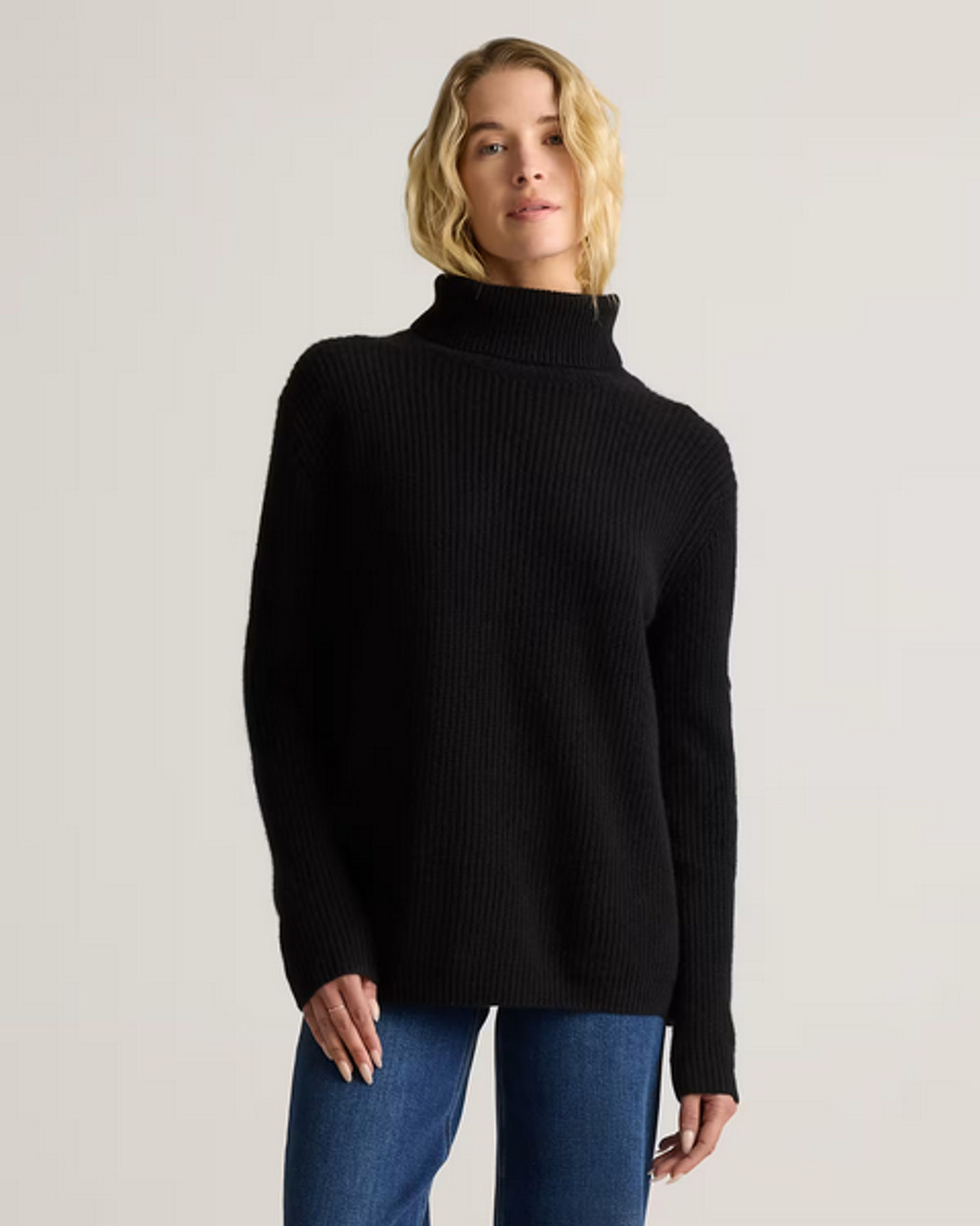 Quince Mongolian Cashmere Fisherman Turtleneck Sweater NWT XS